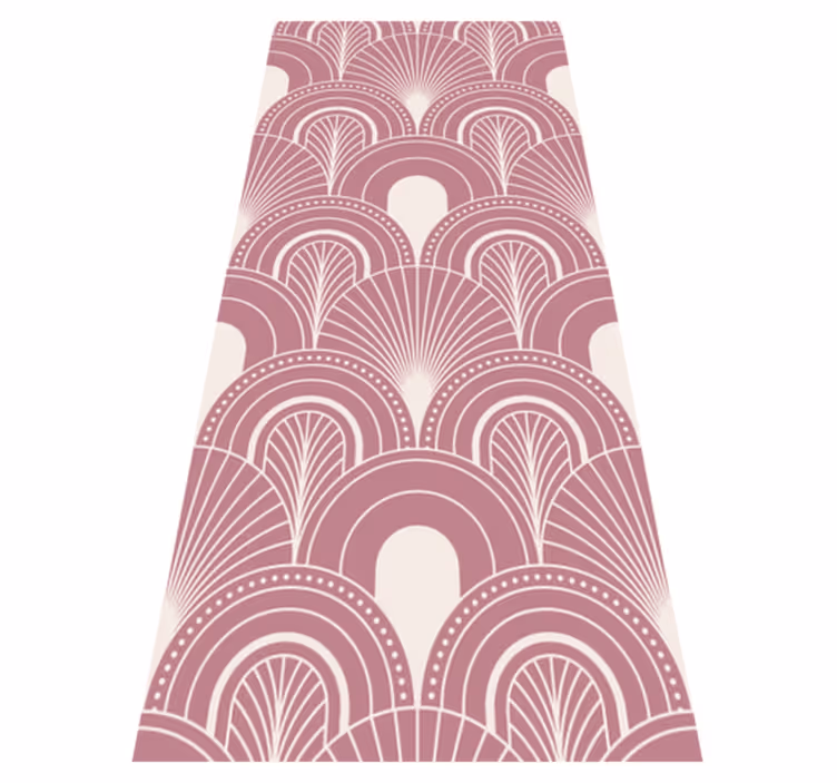 Alfombra vinílica vintage estilo decorativo arco rosa - TenVinilo