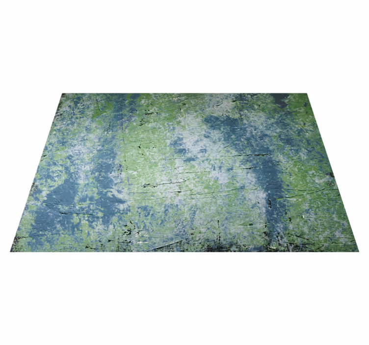 Alfombra vinílica vintage tonos azules vintage - TenVinilo