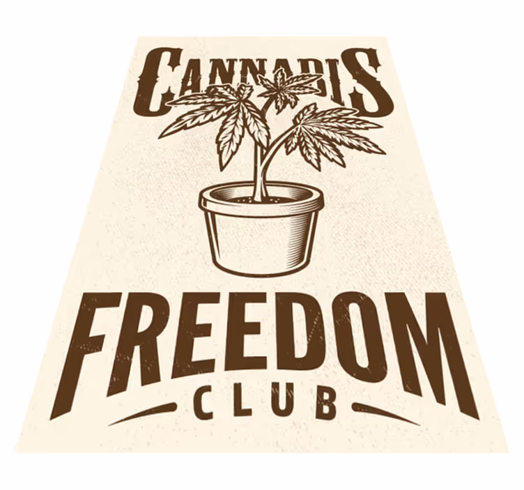 Alfombra vinílica frase club de cannabis - TenVinilo