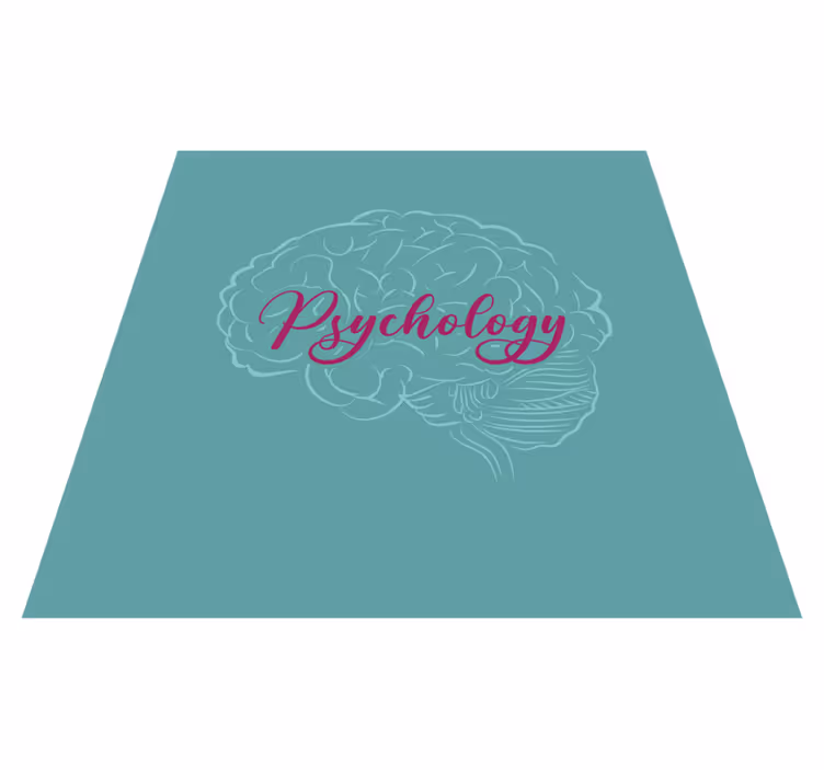 Alfombra vinílica frase cerebro de psicología - TenVinilo