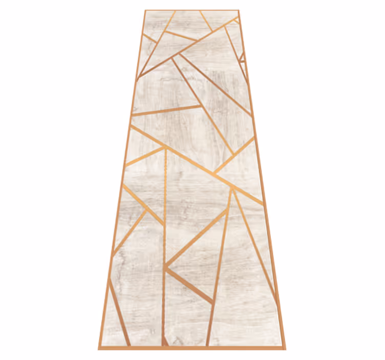 Alfombra vinílica textura madera de nogal patrón geométrico - TenVinilo