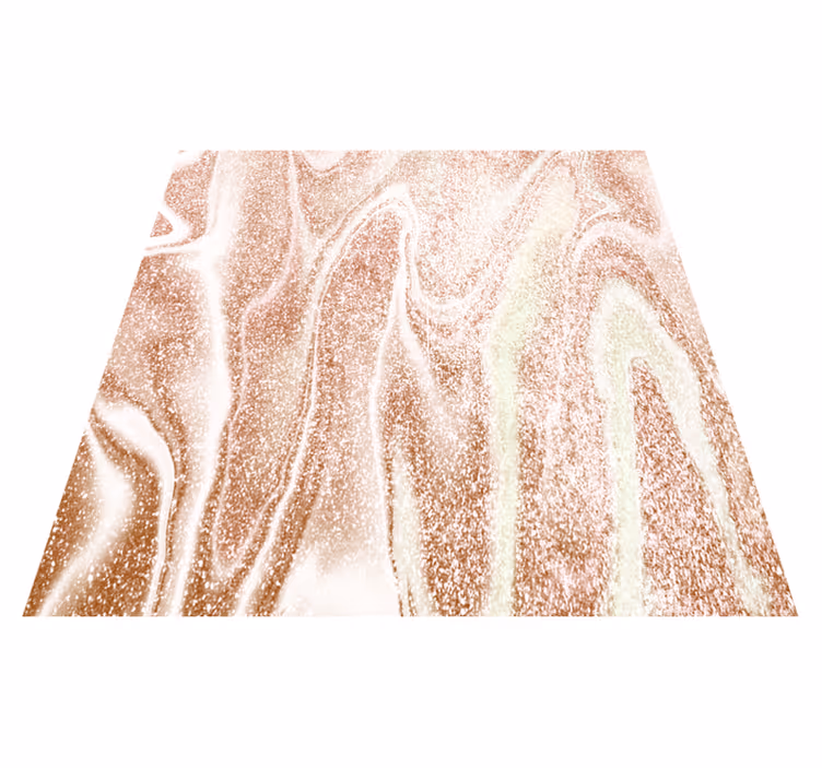 Alfombra vinílica textura efecto mármol rosa y dorado - TenVinilo