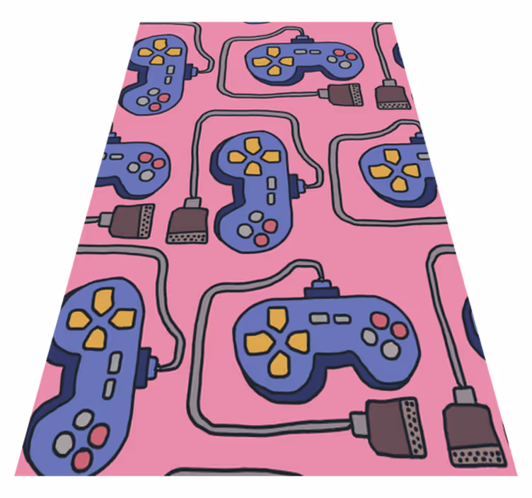 Alfombra vinílica juegos diseño de mandos retro - TenVinilo
