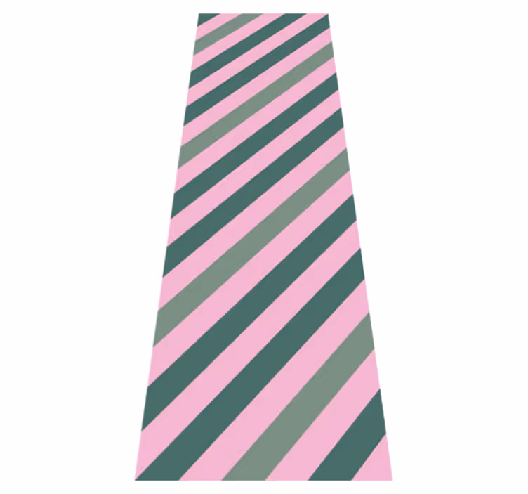 Alfombra vinílica salón bloque de color rosa y verde - TenVinilo