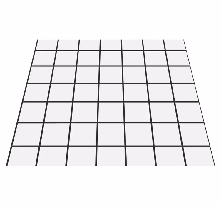 Alfombra vinílica salón tablero de ajedrez irregular - TenVinilo