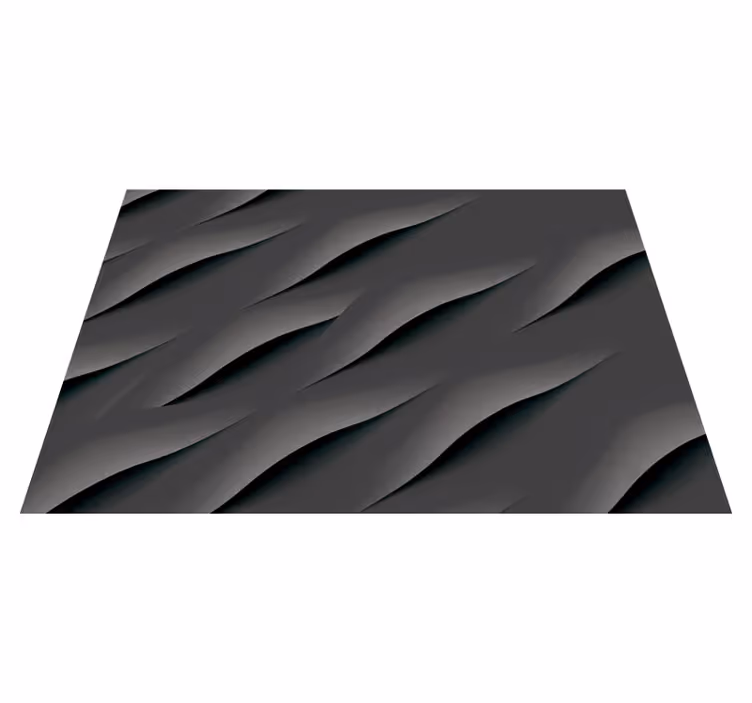 Alfombra vinílica gris patrones de olas abstractas - TenVinilo