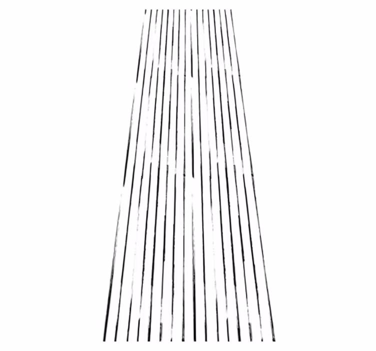 Alfombra vinílica pasillo nórdica en blanco y negro - TenVinilo