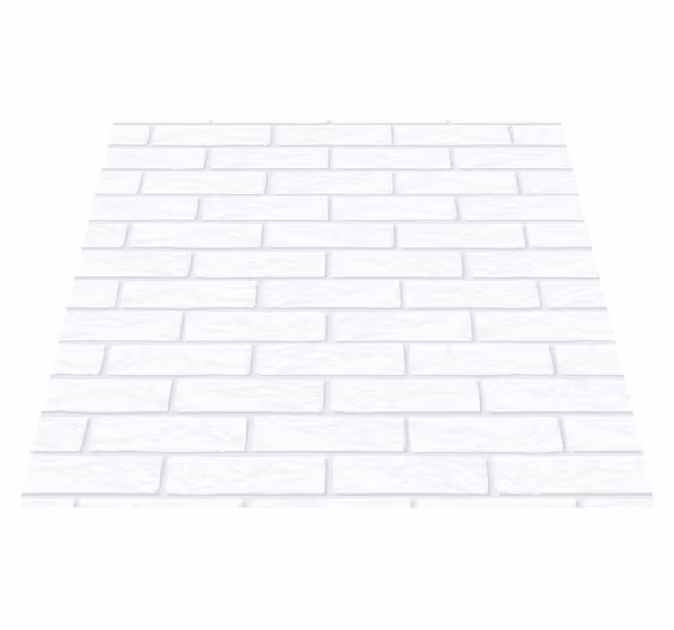 Alfombra vinílica blanca con patrón de ladrillo blanco - TenVinilo