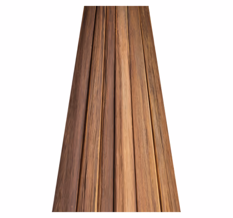 Alfombra vinílica marrón pared y suelo de madera envejecida - TenVinilo