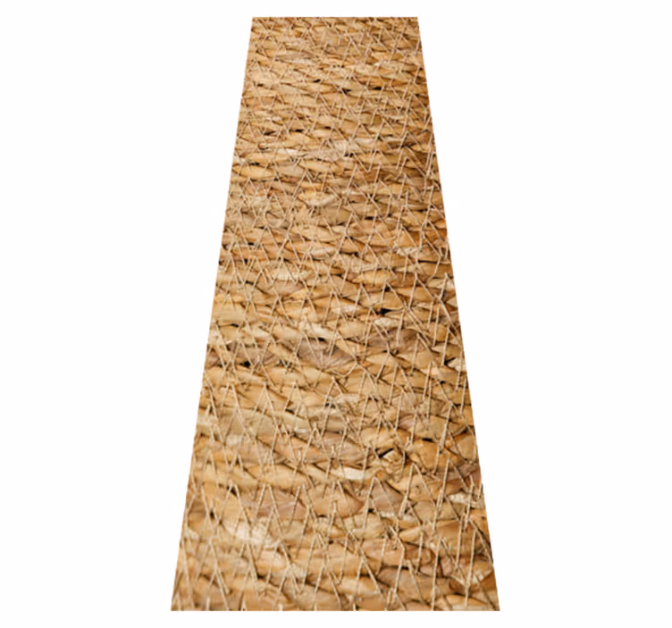 Alfombra vinílica marrón estilo mimbre claro - TenVinilo
