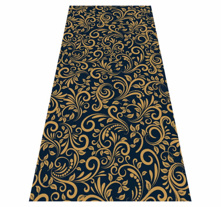 Alfombra vinílica marrón versace dorado negro - TenVinilo