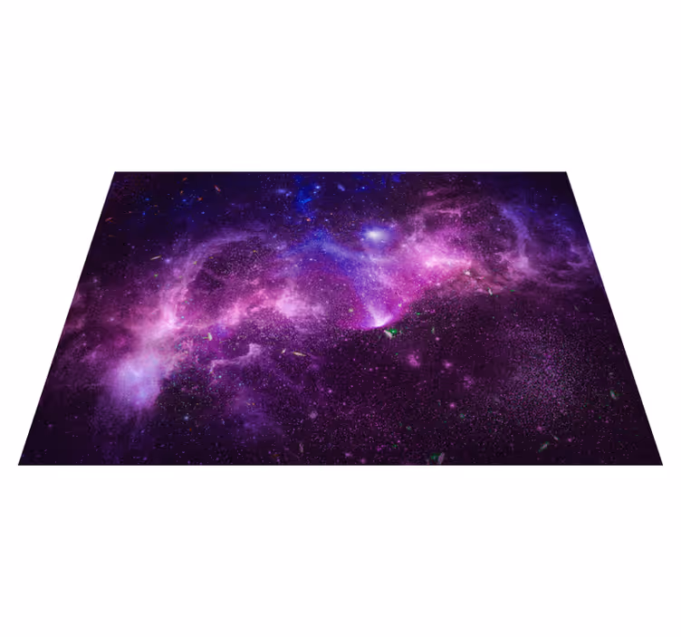 Alfombra vinílica lila galaxia púrpura abstracta - TenVinilo