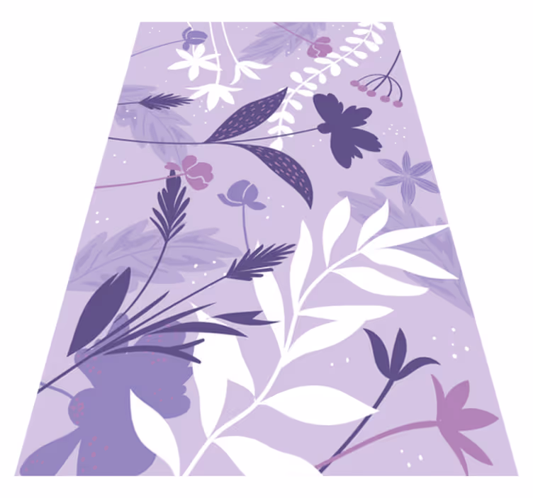 Alfombra vinílica lila flores moradas - TenVinilo