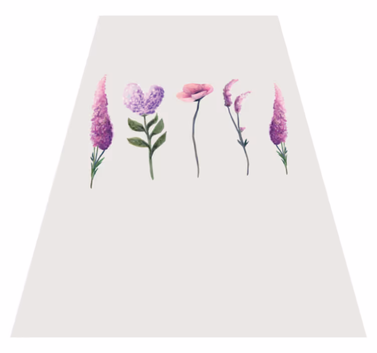Alfombra vinílica lila flor de clavo dibujada - TenVinilo