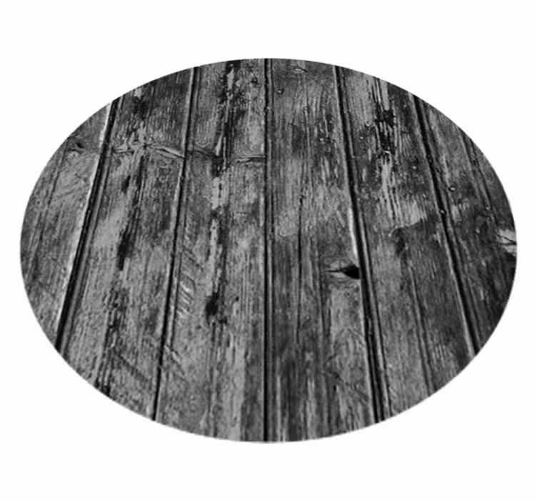 Alfombra vinílica negra con patrón de madera gris - TenVinilo