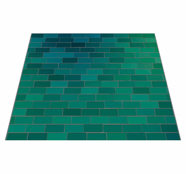 Alfombra vinílica verde textura de loseta verde - TenVinilo