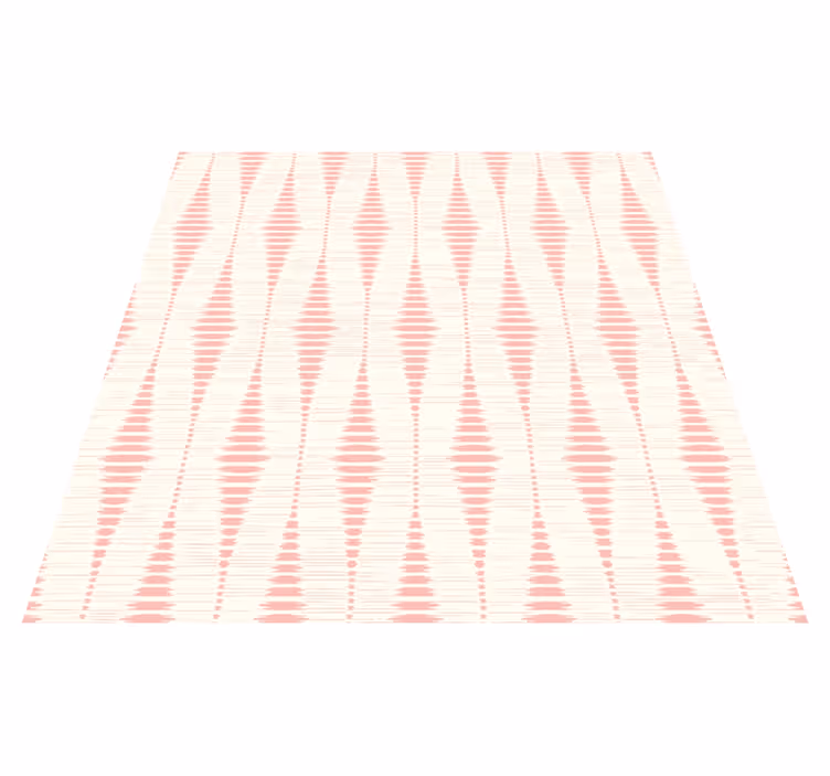 Alfombra vinílica exterior rosa pastel ikat - TenVinilo
