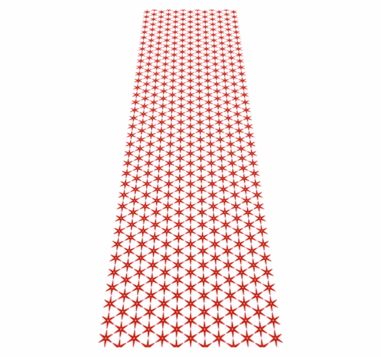 Alfombra vinílica roja estrellas rojas coreanas - TenVinilo