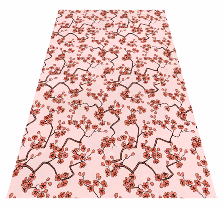 Alfombra vinílica rosa flor de cerezo - TenVinilo