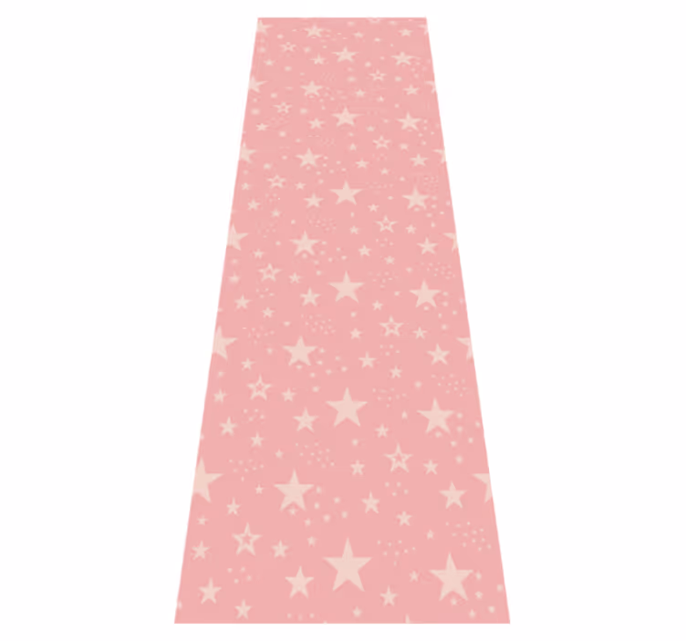 Alfombra vinílica rosa estrellas rosa sobre fondo rosa - TenVinilo