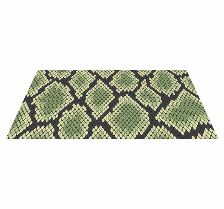 Alfombra vinílica verde animal print serpiente - TenVinilo