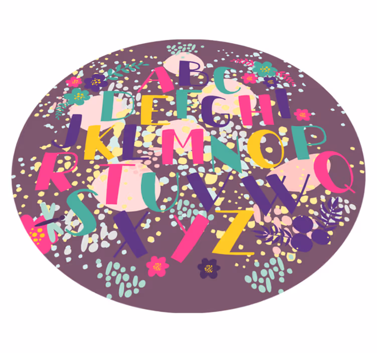 Alfombra vinílica abecedario disco educativo alfabético - TenVinilo