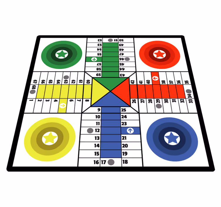 Alfombra vinílica infantil juego Parchís - TenVinilo