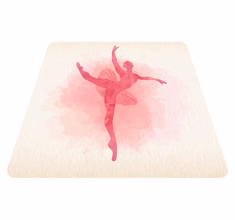 Alfombra vinílica cuadrada bailarina acuarela - TenVinilo