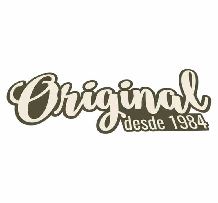 Alfombra vinílica vintage texto año personalizable - TenVinilo