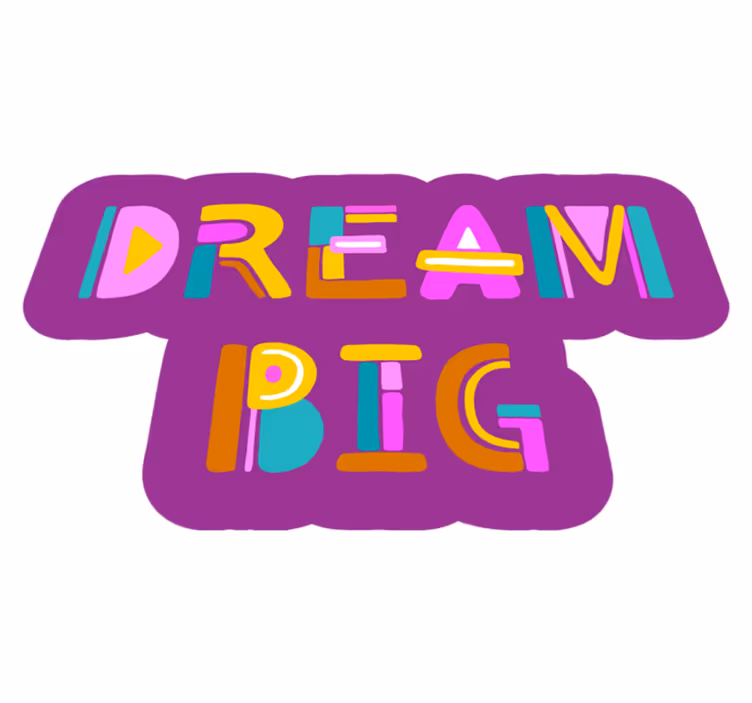 Alfombra vinílica frase dream big - TenVinilo