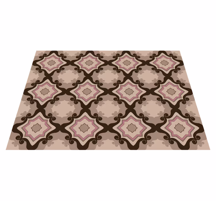 Alfombra vinílica salón patrón de mosaico - TenVinilo