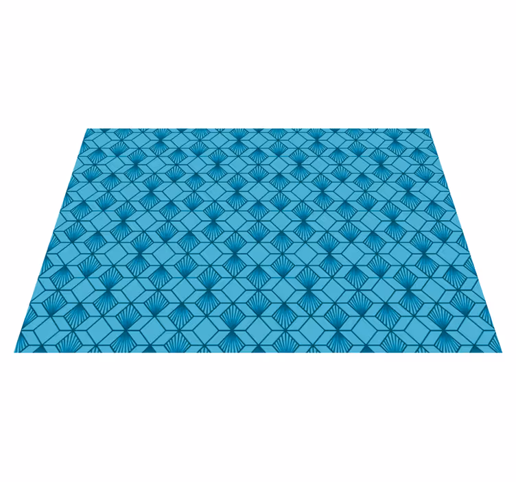 Alfombra vinílica geométrica display de patrón geométrico - TenVinilo