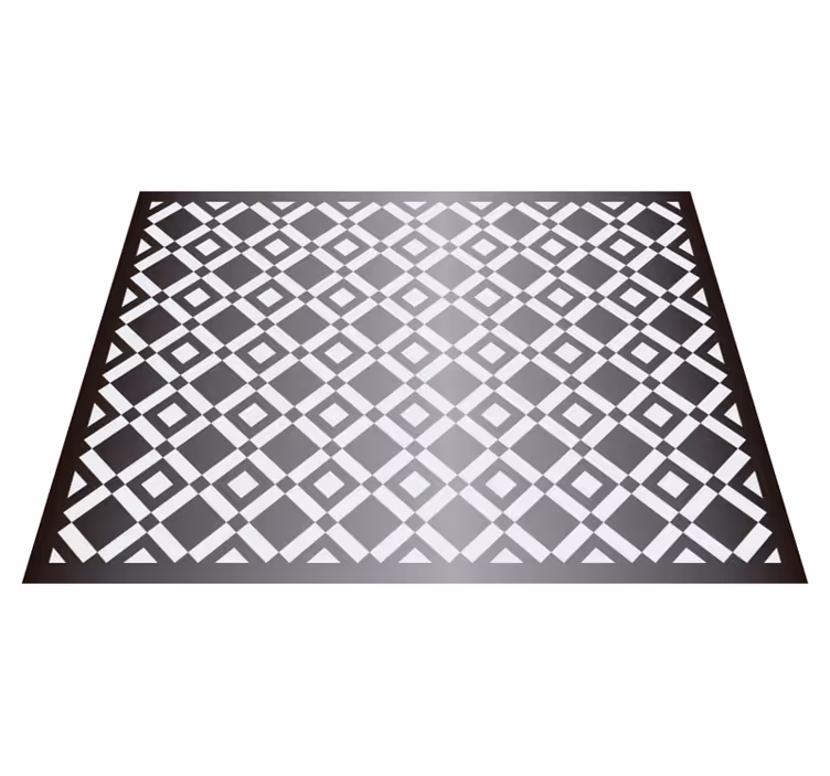 Alfombra vinílica geométrica de azulejos  - TenVinilo
