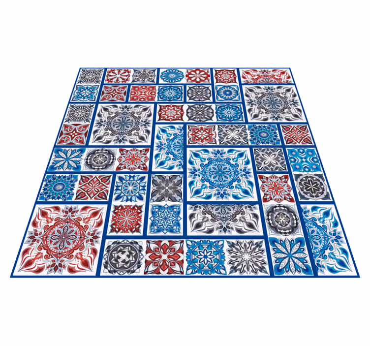 Alfombra vinílica mosaico mosaico de mosaico - TenVinilo