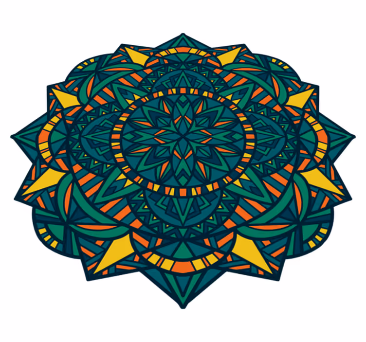 Alfombra de vinilo estilo mandala zen - TenVinilo