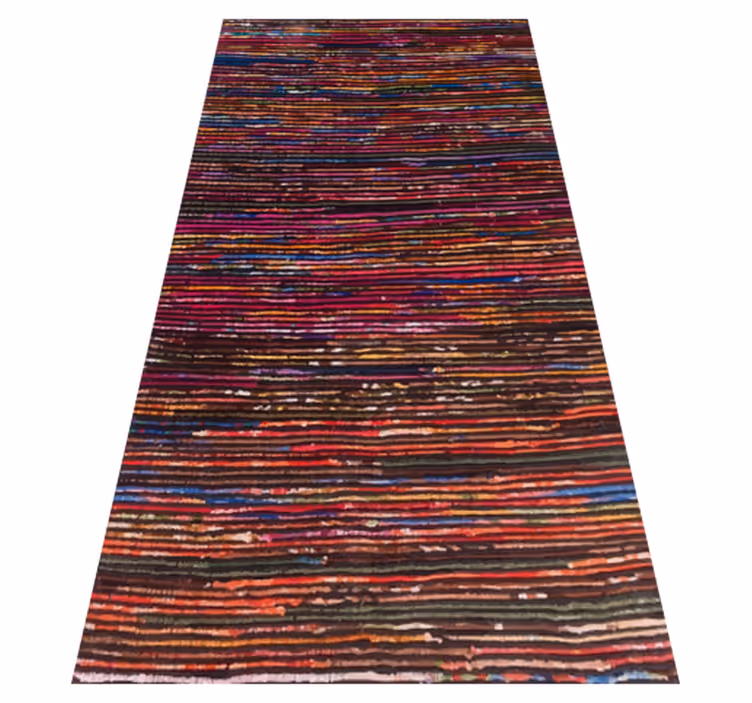 Alfombra vinílica moderna rayas coloridas - TenVinilo