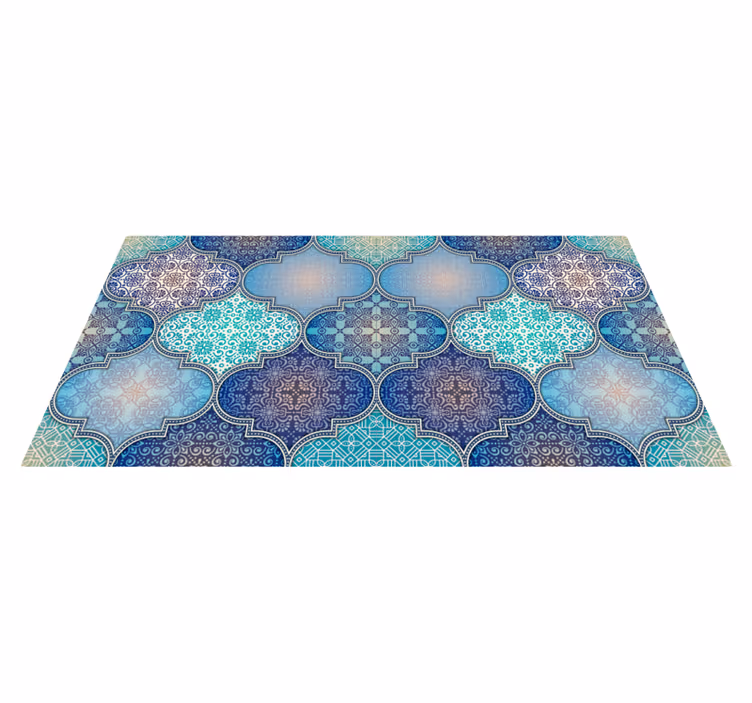 Alfombra vinílica hidráulica con patrones intrincados - TenVinilo