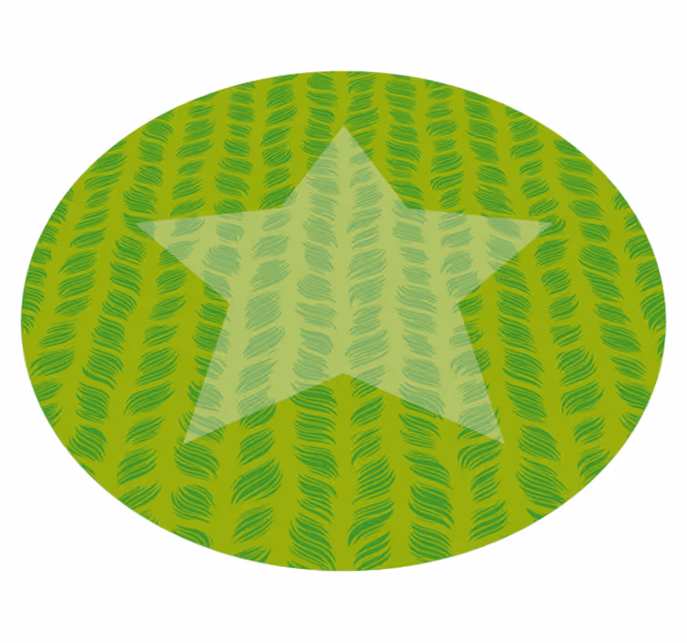 Alfombra vinílica verde infantil con estrella - TenVinilo