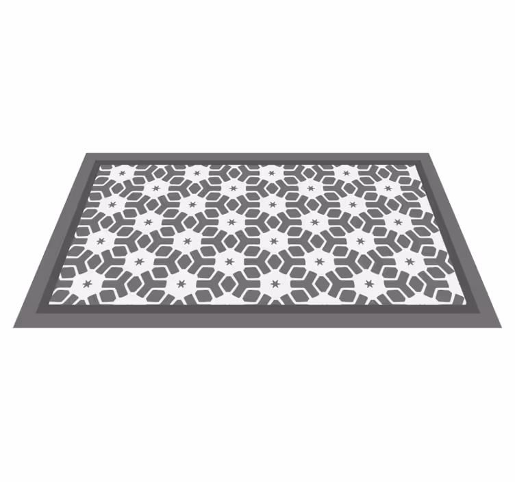 Alfombra vinílica baño alfombra de baño geométrica - TenVinilo