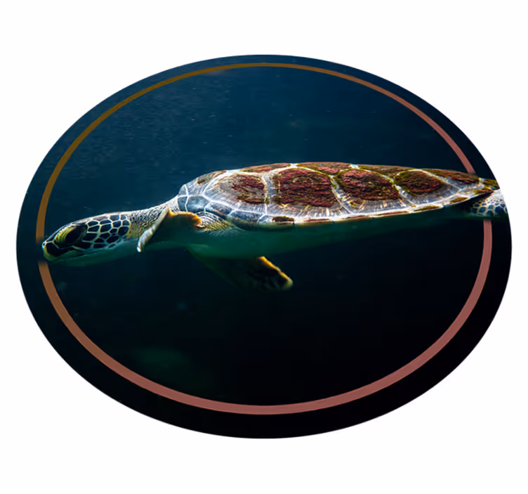 Aflombra vinílica animales tortuga nadando - TenVinilo