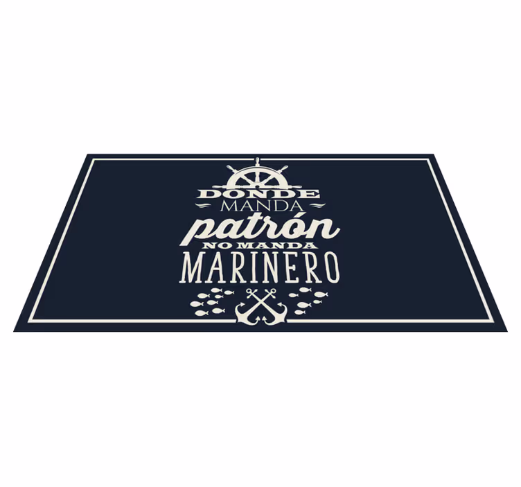 Alfombra vinílica frase donde hay patrón - TenVinilo