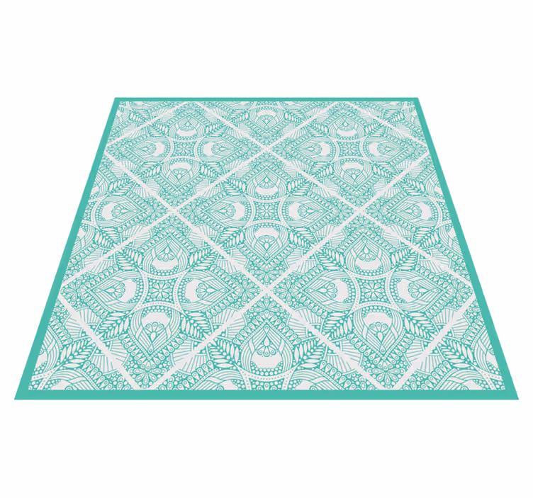 Alfombra vinílica geométrica con diseño estampado - TenVinilo