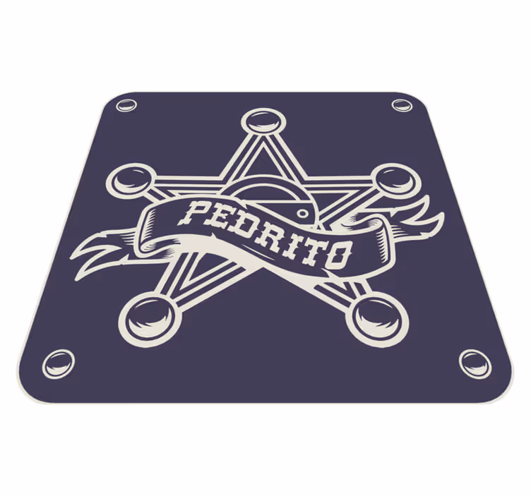 Alfombra vinílica personalizable emblema personalizado - TenVinilo