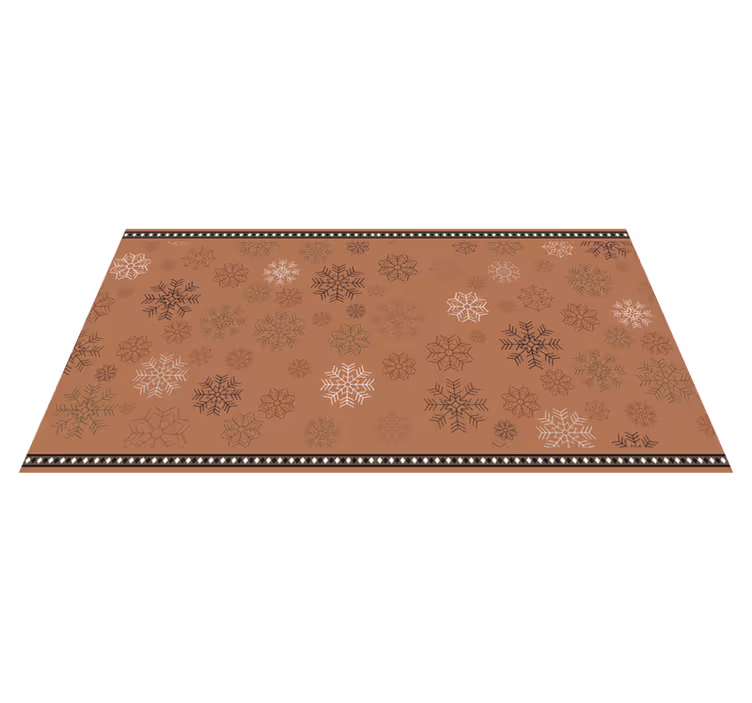 Alfombra vinílica navidad patrón copos nieve - TenVinilo