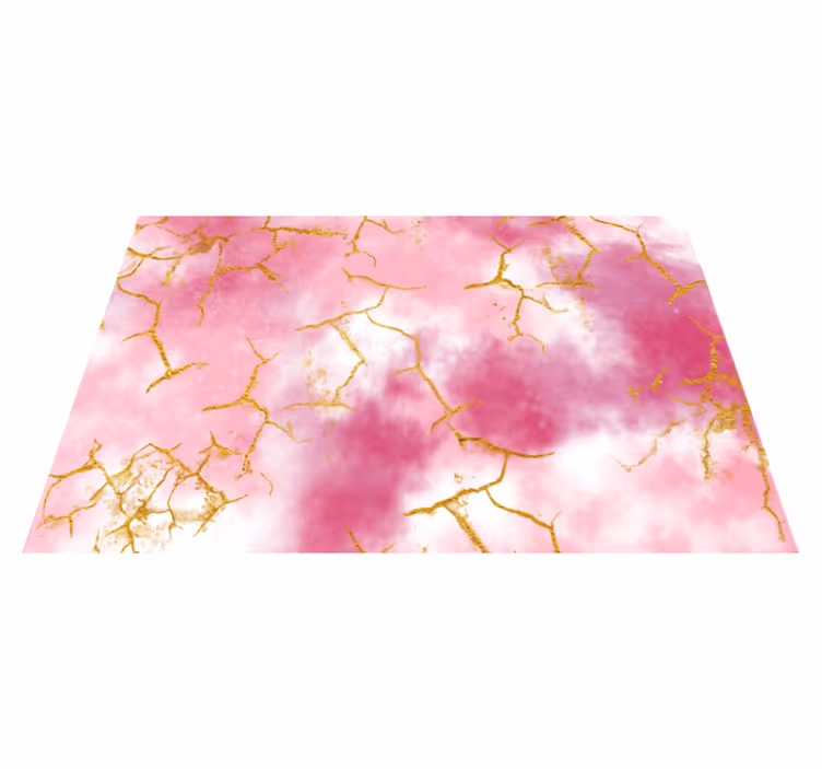 Alfombra vinílica imitación mármol elegancia rosa jaspeada - TenVinilo