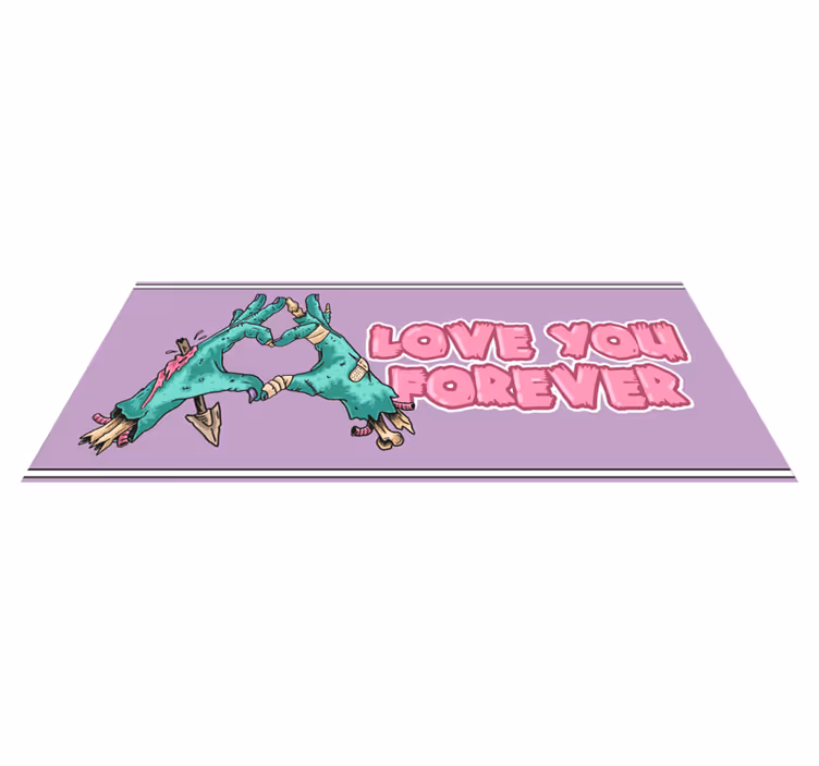 Alfombra vinílica frase manos ensangrentadas - TenVinilo