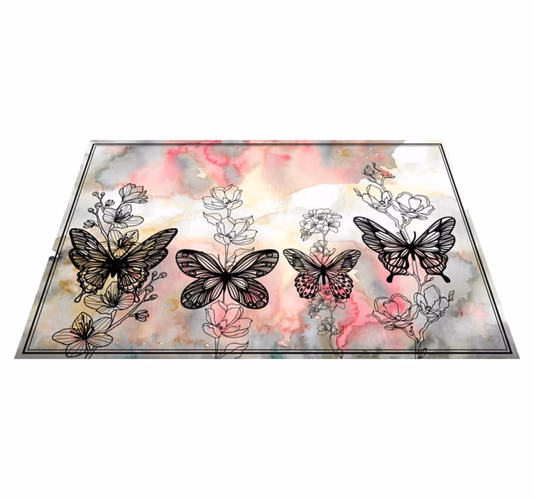 Aflombra vinílica animales Mariposa de arte - TenVinilo