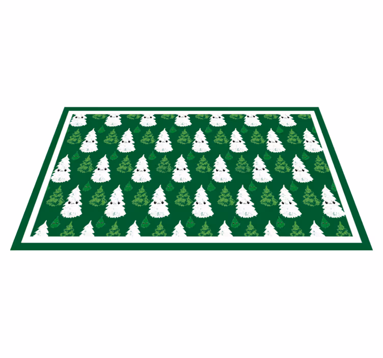 Alfombra vinílica navidad motivo de abeto festivo - TenVinilo