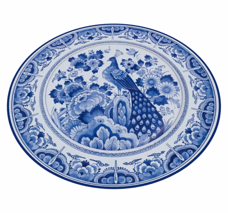 Alfombras vinílica azul pavo real elegante - TenVinilo