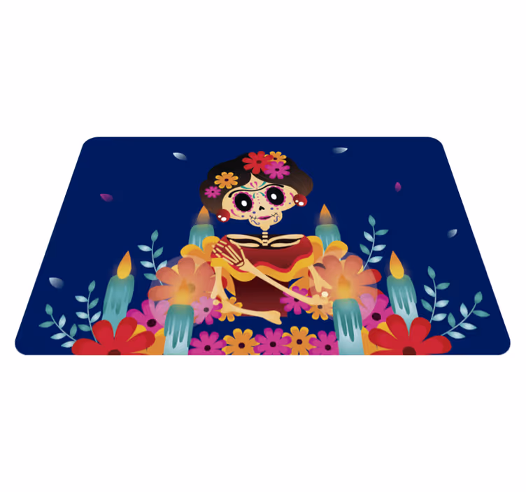 Alfombras de halloween femeninas de estilo mexicano - TenVinilo